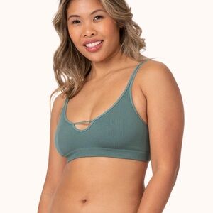 Lively Ribbed Bralette - Green